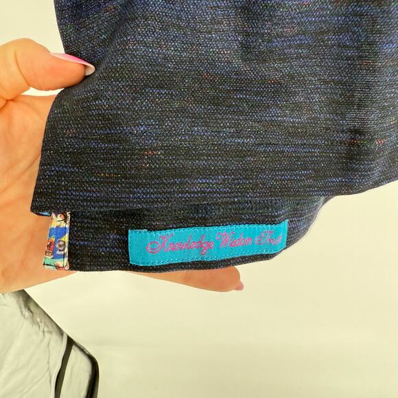 Robert Graham Catalan Short Sleeve Knit Performance Polo Green Navy Melange M - Picture 5 of 5